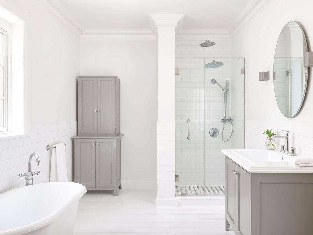 Salle de bain rénovée avec douche à l'italienne et meuble vasque